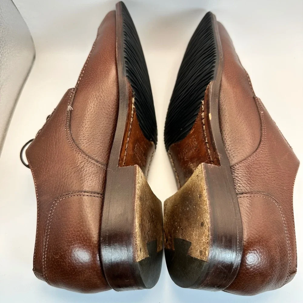 Romano Martegani Apron Toe Derbies Mens 8 Brown Leather‎ Italian Luxury Classic